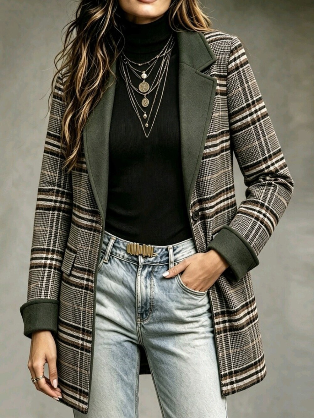 Women's Woven Casual Winter Wool Fabric